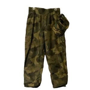 Almost Famous Camo Pant SZ XL Women High Rise Windbeaker Lagenlook Casual